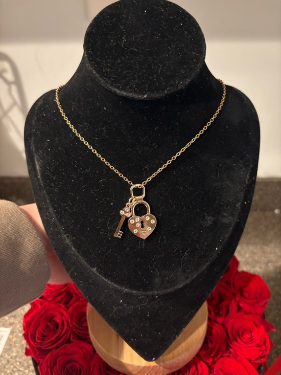 CC charm gold necklace